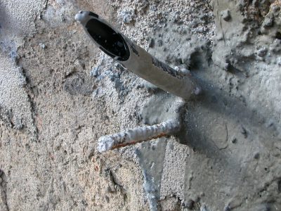 Ancoraggio armature con resine e malte
