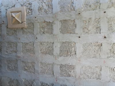 Rinforzo colonne pannelli muratura flessione taglio frcm fasce