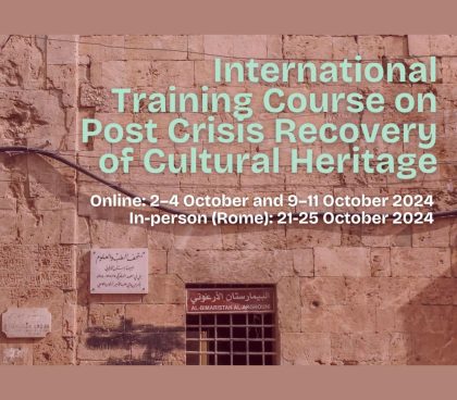 Training course post crisis recovery ICCROM 1600x1400